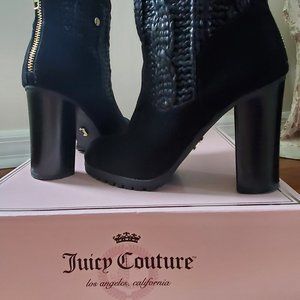 Juicy Couture Black Booties, size 6
